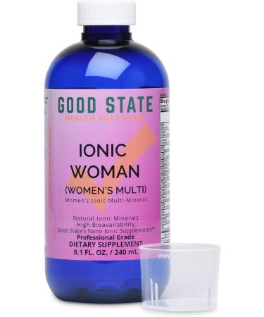 Good State Ionic Woman | Women's Liquid Ionic Multi Mineral | Vegan | Dietary Supplement | 15 Different Minerals (8 oz.) 8 Fl Oz (Pack of 1) - Buy Online on GoSupps.com