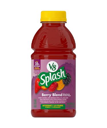 V8 Splash Berry Blend Juice Beverage 16oz Bottle (Pack of 12) - Refreshing Fruit Flavor - Buy Online on GoSupps.com