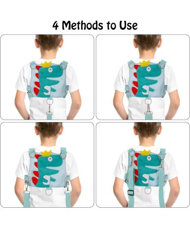 QINREN Toddler Dinosaur Safety Harness with Anti Lost Leash - Green | For Boys and Girls 1-5 Years - Buy Online on GoSupps.com