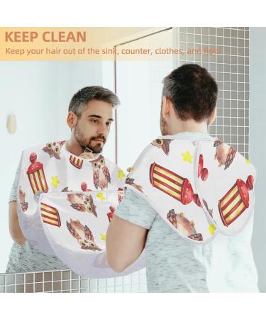 Owl Moon Star Beard Bib Apron - Non-Stick Waterproof Hair Catcher for Men | Perfect Grooming Gift with Suction Cups - Buy Online on GoSupps.com
