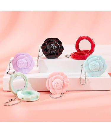 Superfindings 12PCS 6 Colors Rose Flower Lipstick Container Palette for Makeup - Portable & Empty, with Mirror - 1.39 x 1.33 x 0.59 Inches - Buy Online on GoSupps.com