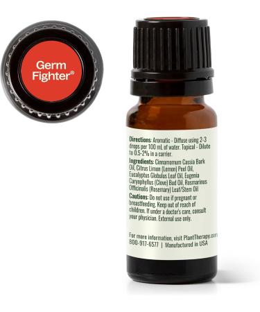 Plant Therapy Germ Fighter Essential Oil Blend Pure Natural Aromatherapy for Diffusion & Topical Use DIY Multi-Surface Cleaner Hand Cleanser Home or Office Use Therapeutic Grade 10 mL (1/3 oz) - Buy Online on GoSupps.com
