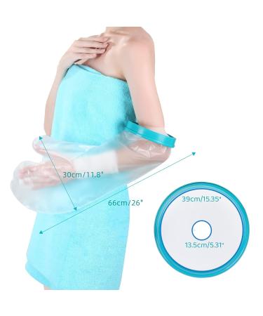 Fasola Waterproof Cast Cover for Shower - Adult Arm Sleeve Protector for Broken Wrist, Elbow, Fingers - Reusable & Full Arm Coverage - Buy Online on GoSupps.com