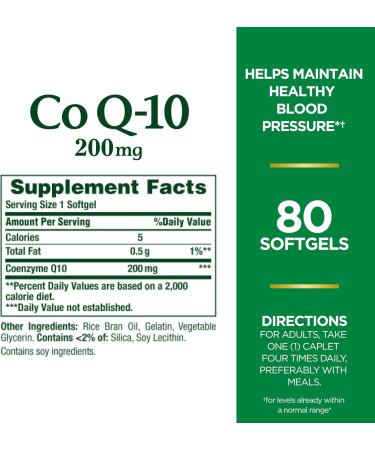 Nature's Bounty CoQ10 200mg - Supports Heart Health | 80 Rapid Release Softgels (Pack of 3) - International Shipping Available - Buy Online on GoSupps.com
