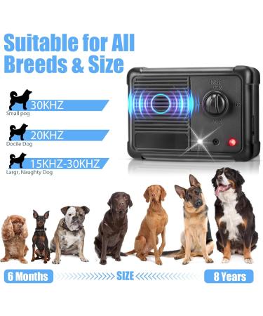 AUTESS Anti Bark Device for Dogs - Ultrasonic & Sonic Bark Deterrent with USB Rechargeable, Waterproof, 50ft Range - Indoor/Outdoor Black - Buy Online on GoSupps.com