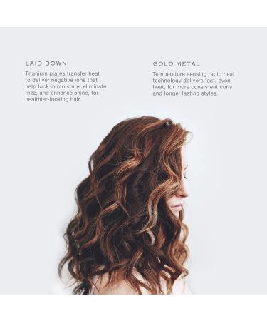 Kristin Ess 3-In-One Titanium Flat Iron Hair Straightener - Straighten, Wave, Curl with Frizz Control, Fast Heat | Dual Voltage, Auto Shut-Off - Buy Online on GoSupps.com