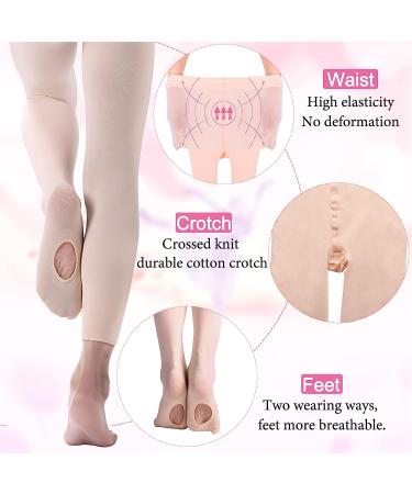 iMucci Girls Velvet Ballet Dance Tights | Convertible Ballerina Leggings | Pink | Ages 5-10 | Performance Stockings - Buy Online on GoSupps.com