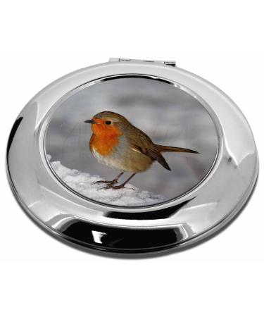 Advanta Group Robin on Snow Wall Make-Up Round Compact Mirror