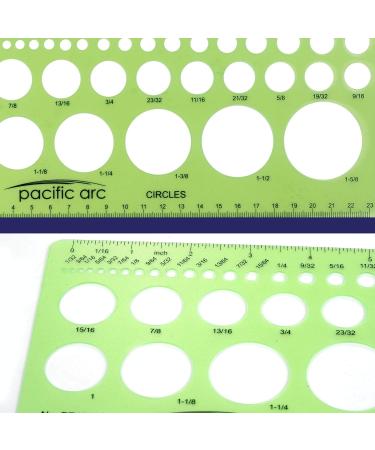 Pacific Arc Circles Template Guide  40 Perfect Circles from 1/32 to 1 5/8 inch with Inch and Metric Graduations Small Circles - Buy Online on GoSupps.com