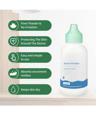 Stoma Powder - Medical Protective Skin Barrier Powder for Ostomy Care | 1oz (2 Bottles) - Best Supplies for Skin Protection - Buy Online on GoSupps.com