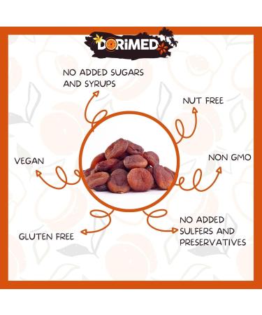 Dried Apricots 1 kg I Dehydrated Apricots 2.2 Lbs I Natural Apricots from Turkey I Unsulphured Apricot 2.2 Lbs I Resealable Bag I Dorimed - Buy Online on GoSupps.com