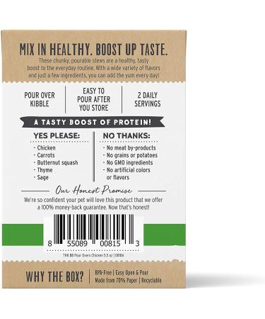 Honest Kitchen Bone Broth Pour Oversâ„¢ for Dogs - Chicken Stew, 12 Pack (5.5 oz Each) - Buy Online on GoSupps.com