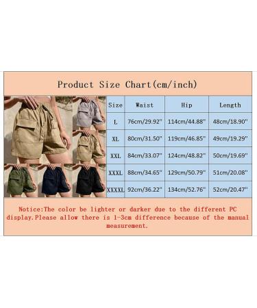 Shop Haiorziyou Ladies' Sport Shorts - Elastic Waistband Running & Jogging Pants Monochrome Wide Leg XL Khaki - Buy Online on GoSupps.com