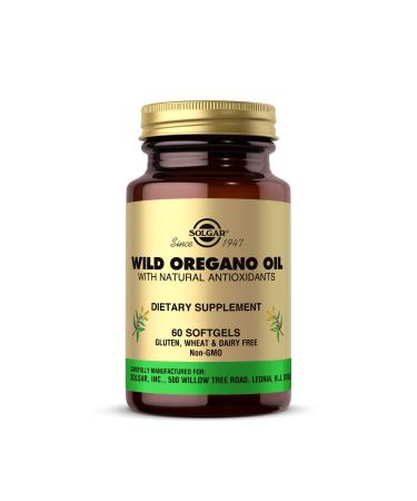 Solgar Wild Oregano Oil, 60 Softgels - Oregano Oil Concentrate - Immune Support - Includes Natural Antioxidant Phytochemicals - Non GMO, Gluten Free, Dairy Free - 60 Servings