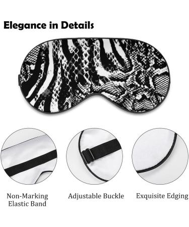 Buy Adjustable White & Black Leopard Print Sleep Mask for Women - Comfortable Eye Shades with Elastic Strap - International Shipping Available - Buy Online on GoSupps.com