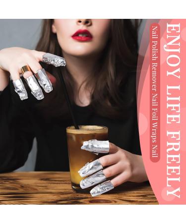 1000 Pcs Gel Nail Polish Remover Foil Wraps with Lint Pad - Silver - Buy Online on GoSupps.com