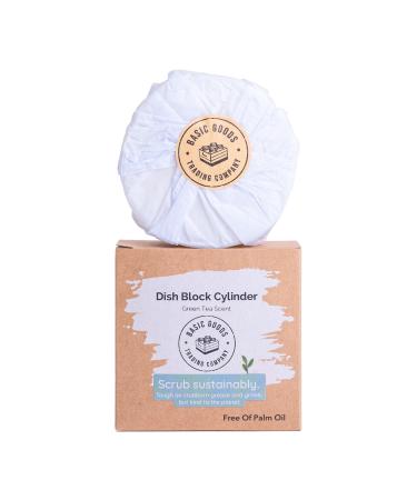 Basic Goods Trading Company Dish Block Tin Refill - BPA-Free Dish Bar Soap Phosphate-Free & Cruelty-Free - Replacement Bar for Sanitizing Dishes | Green Tea 1 count (Pack of 1) Green Tea