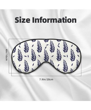 Blue Leaves Print Sleep Eye Mask | Soft Eyeshade with Elastic Strap for Travel & Sleeping Shop Now - Buy Online on GoSupps.com