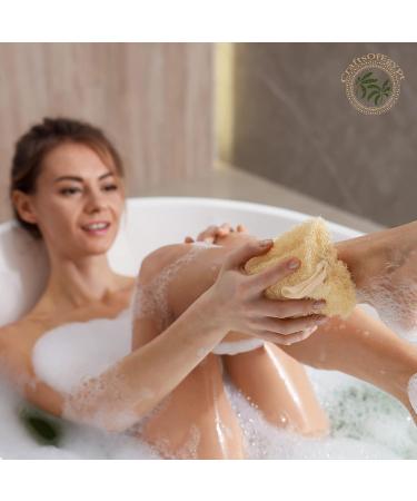 Exfoliating Body Scrubber Loofah Sponge - Natural Egyptian Bath & Shower Scrubbers for Face Back & Body - Biodegradable Luffa Wash Exfoliator - Eco Friendly No Toxic Chemicals Set of 1 - Buy Online on GoSupps.com