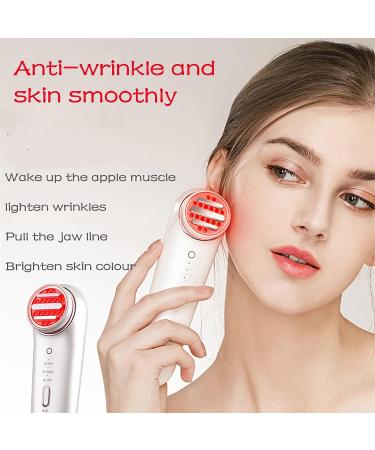Red Light Therapy Skin Tightening Face & Neck Massager - White - Buy Online on GoSupps.com