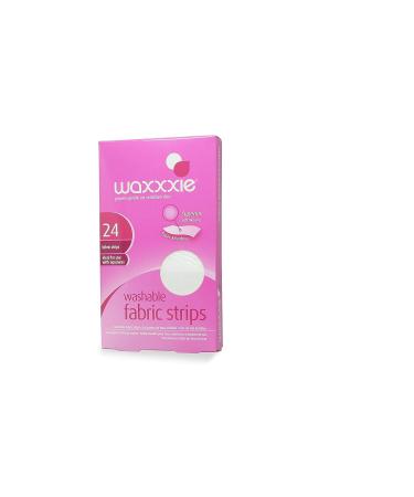 Waxxxie Washable Super Absorbent Fabric Wax Strips for Hair Removal - 24 Strips - Face, Legs, Underarm, Body & Bikini Waxing - Buy Online on GoSupps.com