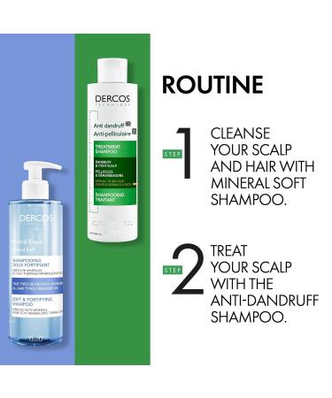 Vichy Dandruff Shampoo with Salicylic Acid & Selenium Sulfide Dercos Anti-Dandruff Shampoo or Bundle with Mineral Shampoo for Dry to Normal Hair & Scalp for Men & Women. Dermatologist Recommended 200mL - Buy Online on GoSupps.com