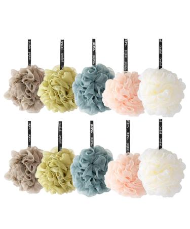 Bekith 10 pieces shower sponge soft bath sponge washing sponge massage sponge bath ball in great colors for body shower