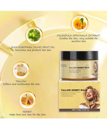  Hppsctink 120g Beef Tallow Face Cream Beef Tallow Skin Care Products Beef Tallow Moisturizer Moisturizes and Nourishes Deeply Cream - Buy Online on GoSupps.com