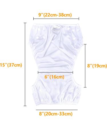 Luxja Reusable Swimming Diapers for Babies | Adjustable Swim Trunks (0-3 Years) | 2-Pack Fox & Lion Design - Buy Online on GoSupps.com