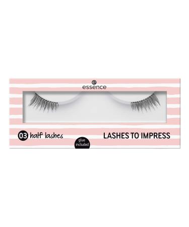 Essence Lashes to Imprint - Half Lashes No.03 with Glue | Black Fake Eyelashes (4 Pack) - Perfect for International Shipping - Buy Online on GoSupps.com