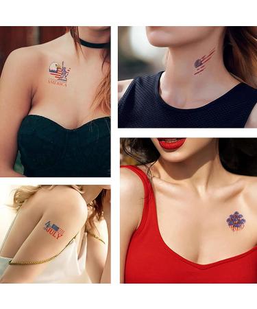 20 Sheets 4th of July American Flag Temporary Tattoos - Patriotic USA Party Favors - Buy Online on GoSupps.com