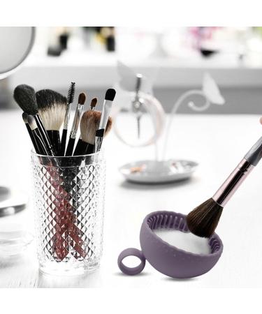Brush Cleaner Pads Makeup Brush Cleaner Bowl Silicone Make Up Cleaner Portable Washing Cosmetic Bowls Easy To Clean Makeup Brush Bowls Brush Washing Bowl For Girls Fast Make Up Cleaning Lavender - Buy Online on GoSupps.com