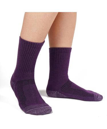 Forvo Merino Hiking Socks for Men & Women - 3 Pairs of Thermal Winter Sports Socks (60% Wool) - Perfect for Trekking & Outdoor Activities (Sizes 39-42 Purple) - Buy Online on GoSupps.com