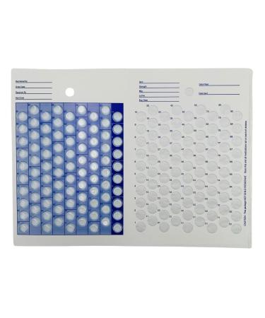 90 Day / 3 Month Cold Seal Medication Pill Blister Cards One Piece Disposable Easy to Use Blister Pack for Pill Medicine and Vitamins Ideal for Summer Camps Pharmacists Caregivers (Pack of 6)