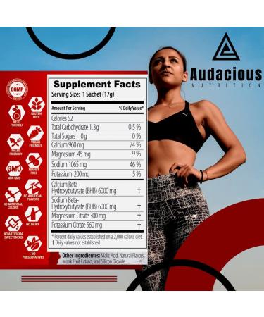 KetoStart Exogenous Ketones Powder | Caffeine-Free Tropical Electrolyte Drink Mix | Boost Energy Strength & Focus | 10x Packets - Buy Online on GoSupps.com