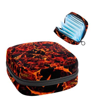 Women's bonds Storage pockets Stillpad Halter Vulcan Lava Surface Magma Texture Portable Period Kit Bag Feminine Product Bay For Women Girls Color1