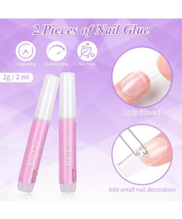Cell 500 Pieces Soft Gel Nail Tips - Fake Full Cover Square Nails Set for DIY Nail Art with Glue - Buy Online on GoSupps.com