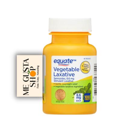 Equate Natural Vegetable Laxative Sennosides 100 Tablets + Me Gustas Sticker