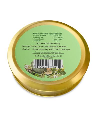 Indigo Naturalis Skin Balm 4 oz - Moisturizing Formula for Psoriasis, Eczema & Dry Skin Relief - With Vit E, Argan, Almond, Hemp Seed Oil - Aloe Vera & Shea Butter - 1 Pack - Buy Online on GoSupps.com
