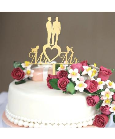 Mr & Mr Birthday Cupcake Topper Grooms Hearts Last Name Cupcake Toppers for Gender Reveal Graduation Cake D cor Reusable Country 2 Grooms Silhouettes Acrylic Black Style-1 - Buy Online on GoSupps.com