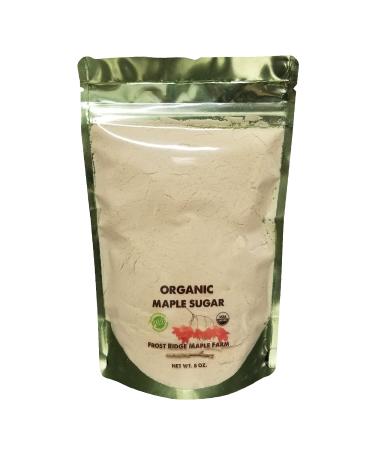 Frost Ridge Maple Farm Powdered Granulated Organic Maple Sugar, Grade A, 8 oz. 8 Ounce (Pack of 1)
