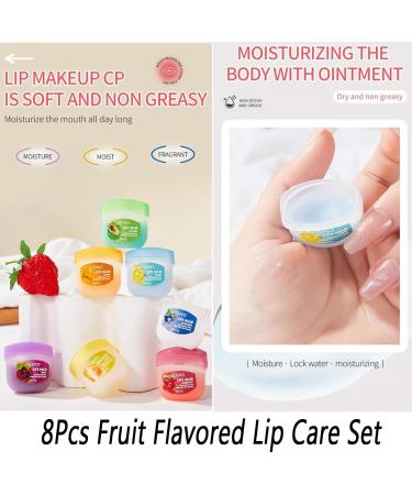 8PCS Fruit Flavored Lip Care Set Glosses + Night Balms + Fruit-Flavored Lip Glosses Set Can Be Used as Glosses Night Balms Colorless Lipstick and Moisturizing Mask (2Set) - Buy Online on GoSupps.com