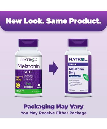 Natrol Melatonin Time Release 5 mg - 100 Tablets | Sleep Aid Supplement - Buy Online on GoSupps.com
