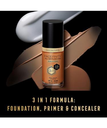 Max Factor Facefinity 3-in-1 All Day Liquid Foundation SPF 20 - 84 Soft Toffee 30ml | Pack of 1 - Buy Online on GoSupps.com