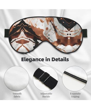 SSIMOO Marble Texture Copper Splatter Print Eye Mask | Ultra-Soft Light-Blocking for Restful Sleep | International Shipping - Buy Online on GoSupps.com
