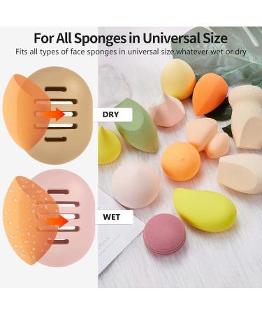 Fauxomor Makeup Sponge Holder - 4 Pack Breathable Silicone Travel Bag for All Makeup Sponge Sizes - Sustainable Portable Tool in Gray Khaki Coffee & Black - Buy Online on GoSupps.com