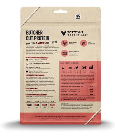 Vital Essentials Freeze-Dried Cat Food - Chicken Mini Nibs 12 oz | Grain-Free Nutrition - Buy Online on GoSupps.com