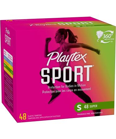 Playtex Sport Tampons Super Absorbency 48 Count - White, Unscented | Buy Now - Buy Online on GoSupps.com