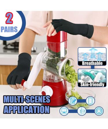 Buy 2 Pairs Copper Arthritis Gloves - Carpal Tunnel & Hand Pain Relief | Compression & Fingerless Design for Men & Women - Buy Online on GoSupps.com