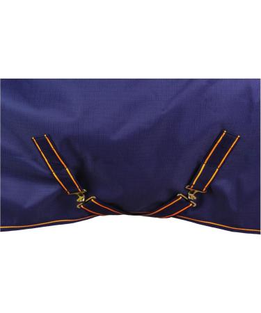 Marengos by Bucas 1200d Stay-Dry Irish Turnout Blanket | Waterproof & Breathable Rain Blanket | Size 125cm Blue/Orange | Ideal for All Weather Conditions - Buy Online on GoSupps.com
